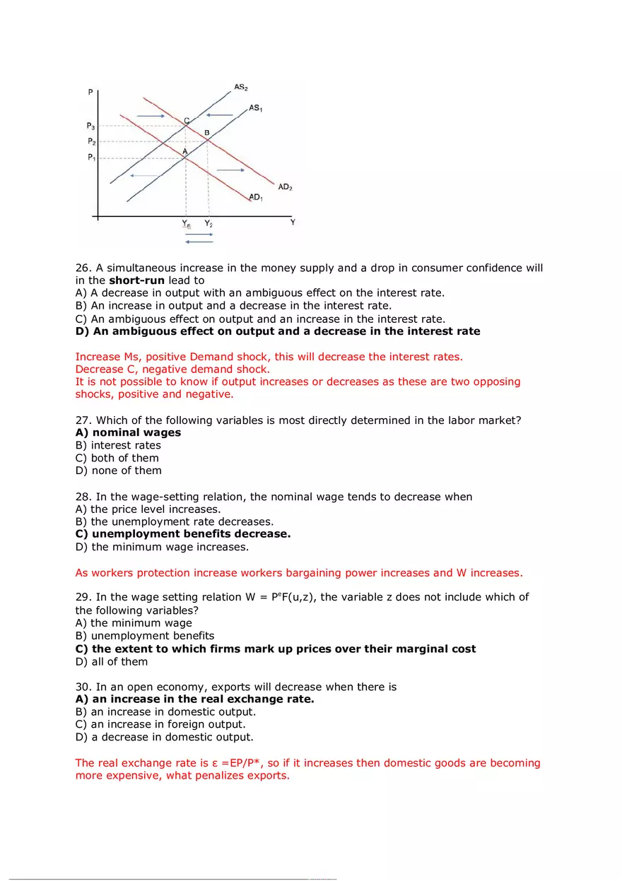 Labor Market, AD-AS Model Solutions - Page 10
