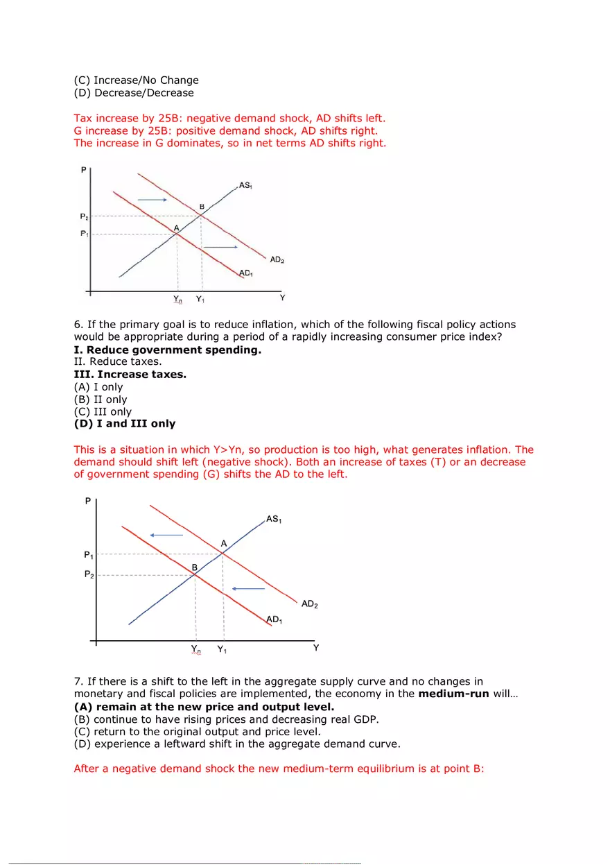 Labor Market, AD-AS Model Solutions - Page 2