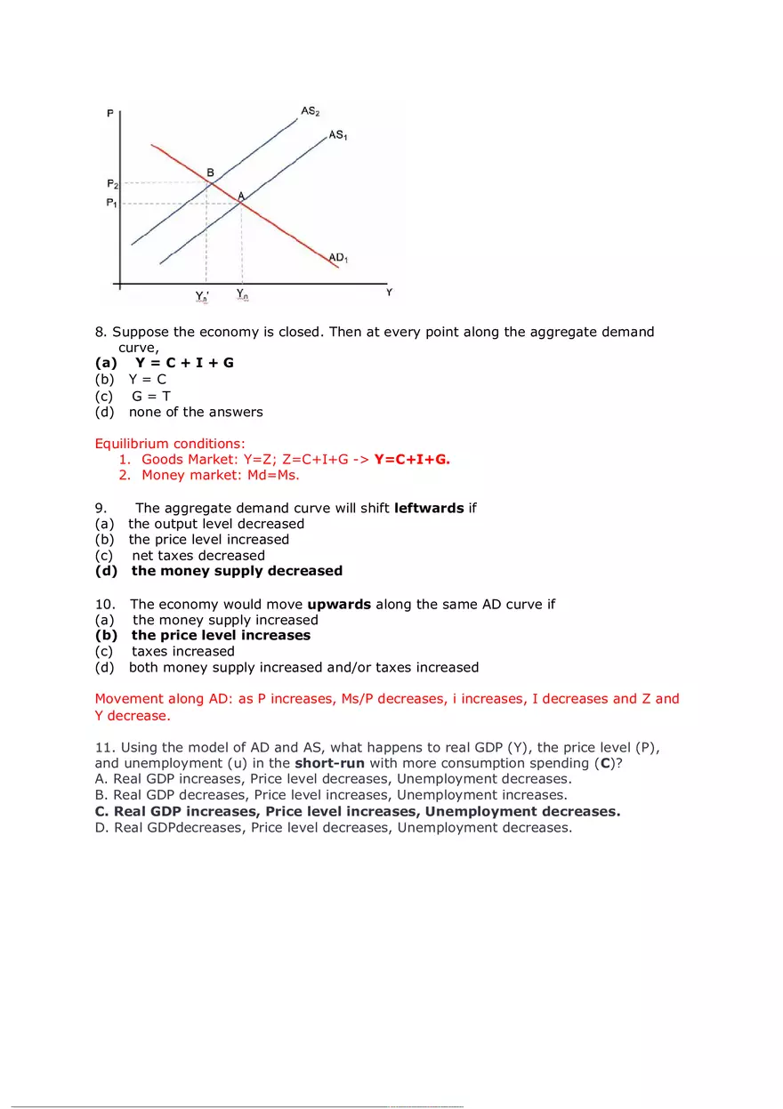 Labor Market, AD-AS Model Solutions - Page 5