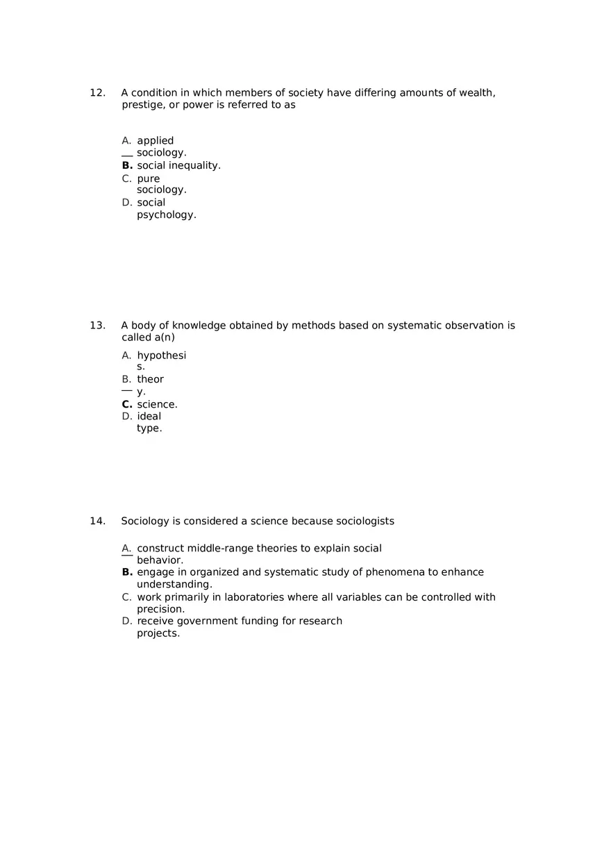 Chapter 01 The Sociological Imagination Answer Key Part 2 - Page 10