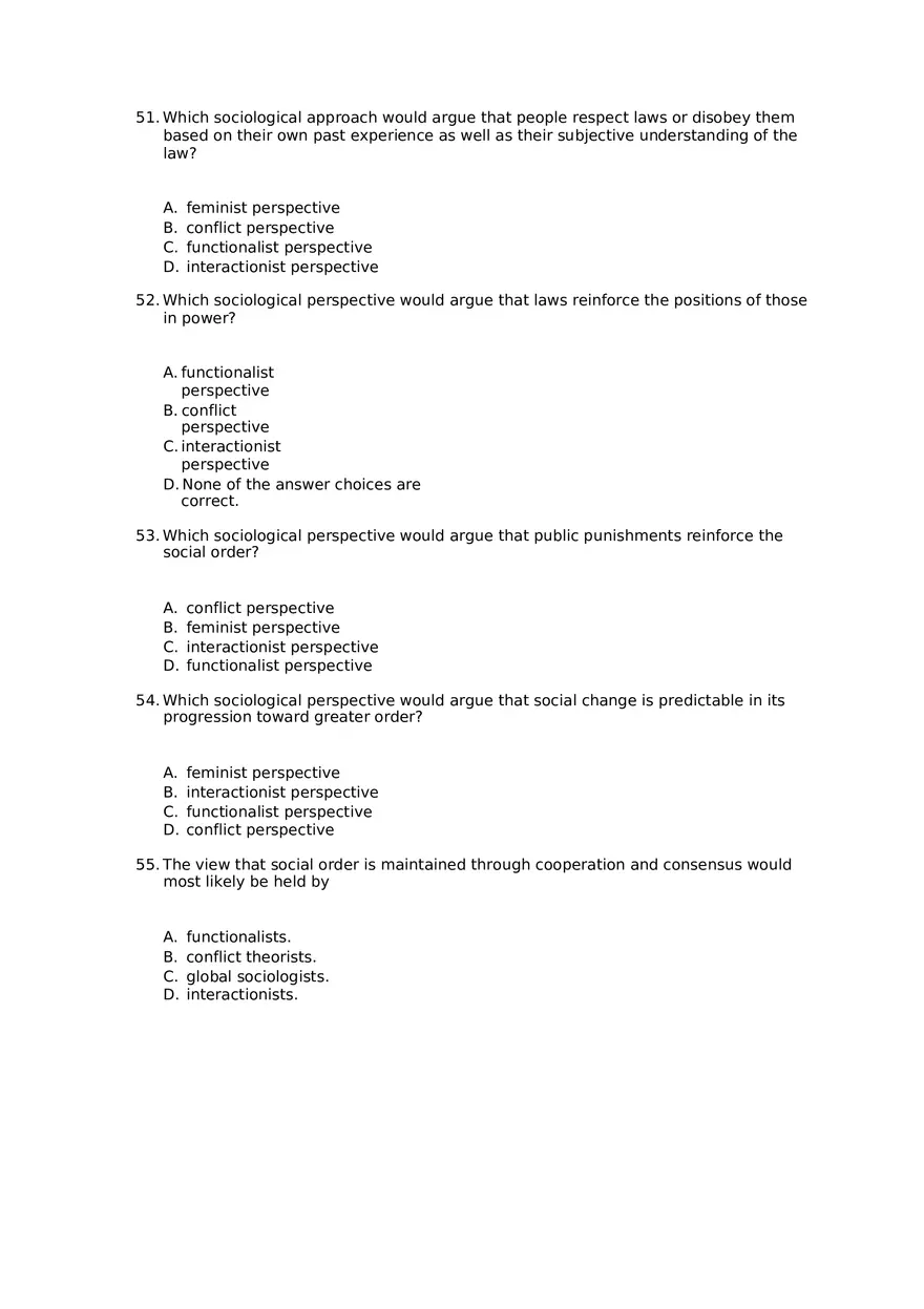 Chapter 01 The Sociological Imagination Answer Key Part 2 - Page 1