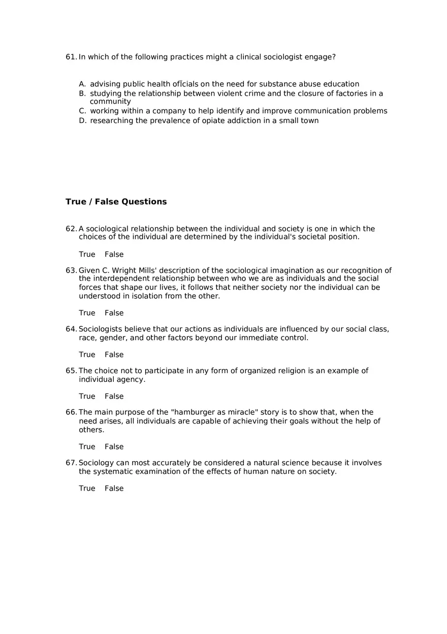 Chapter 01 The Sociological Imagination Answer Key Part 2 - Page 3