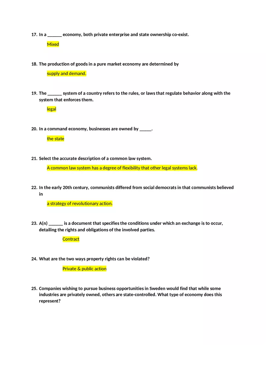Differences in Political Systems Answers - Page 3