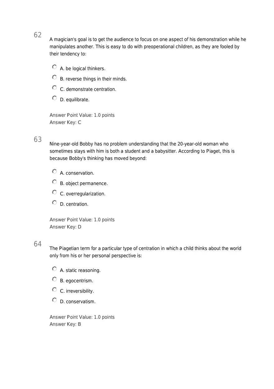 Early Childhood - Body and Mind Answers Part 3 - Page 3
