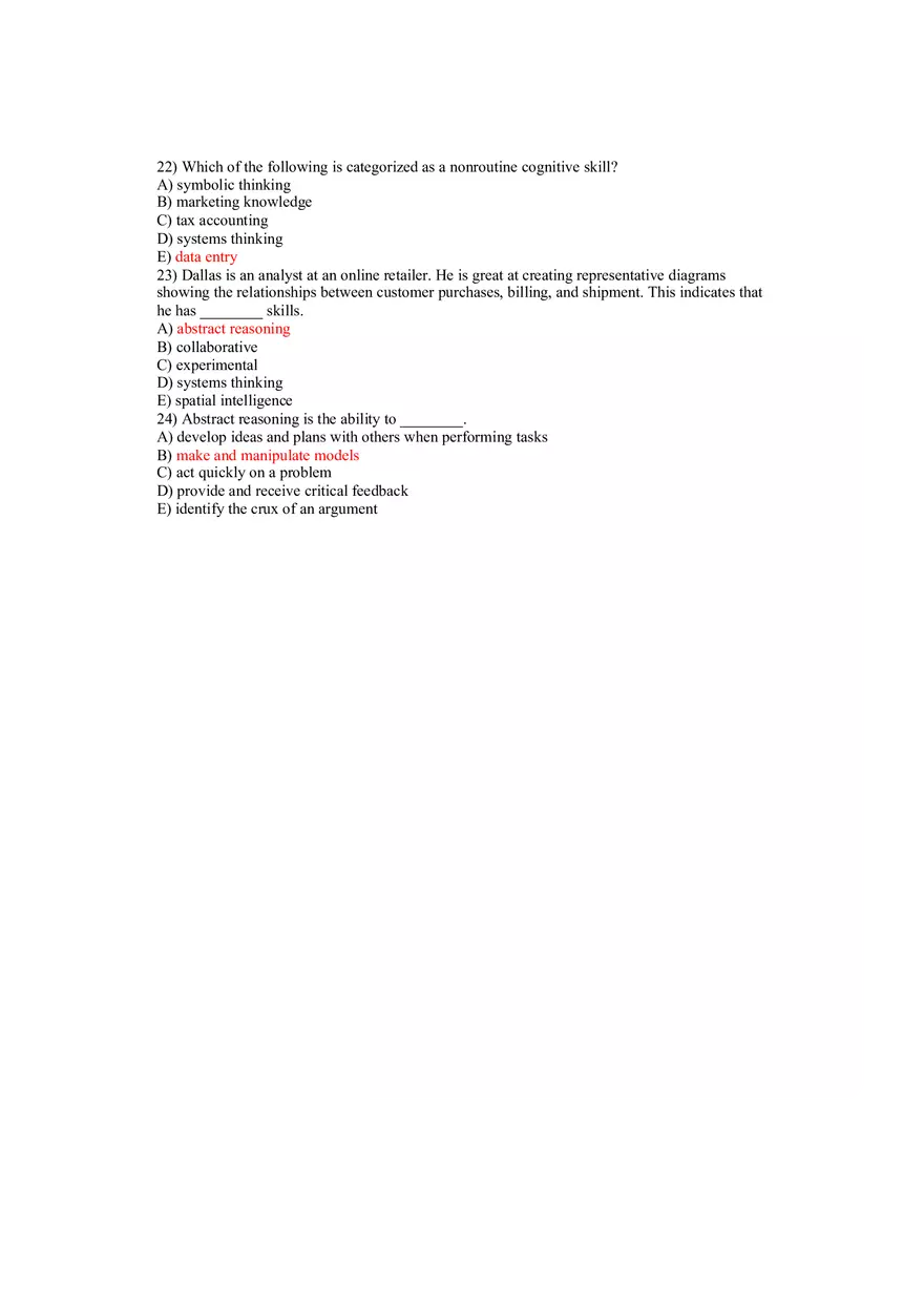 Using MIS Answer Key Part 1 - Page 9