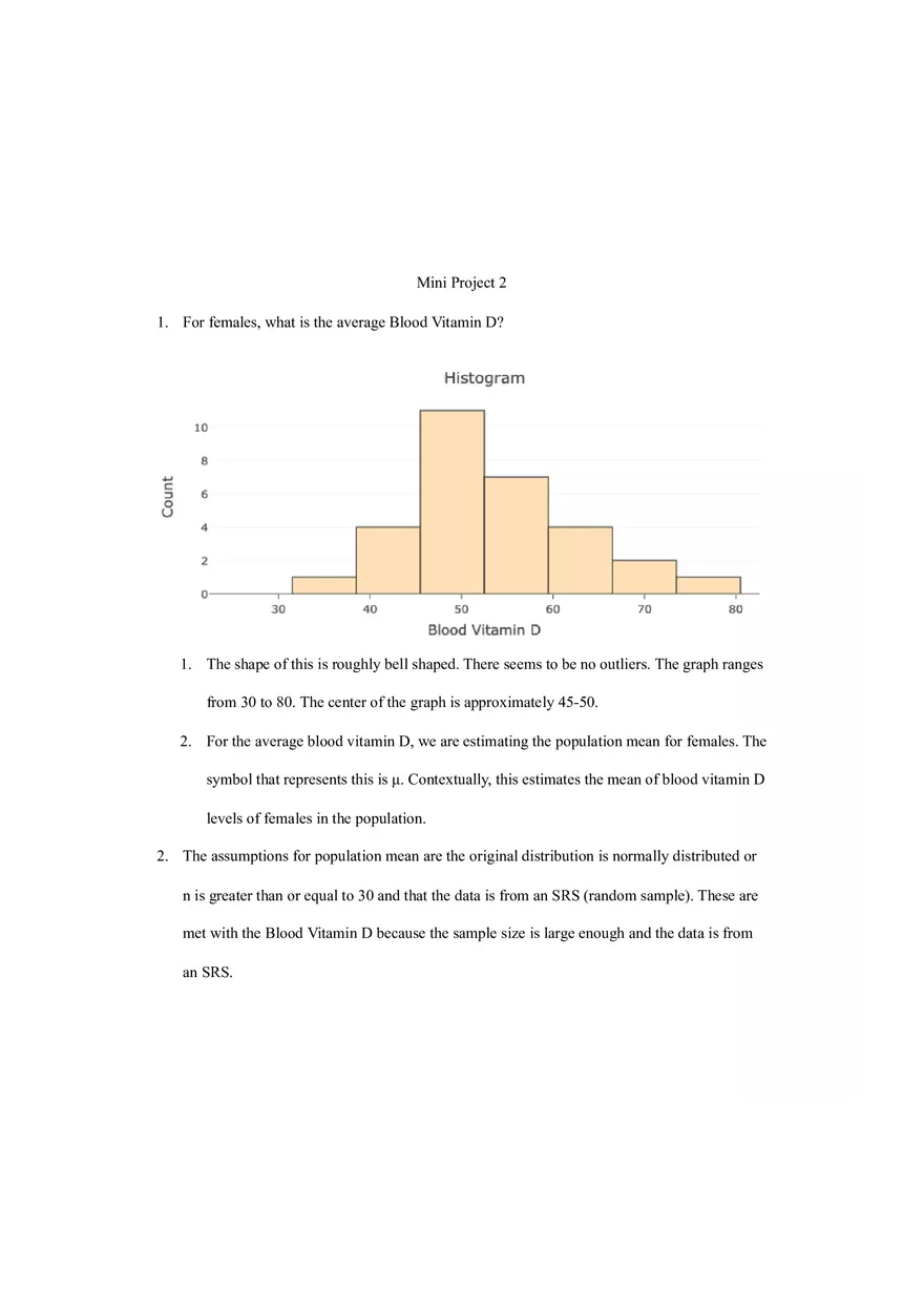 Intro To Statistics Mini Project 2 - Page 1