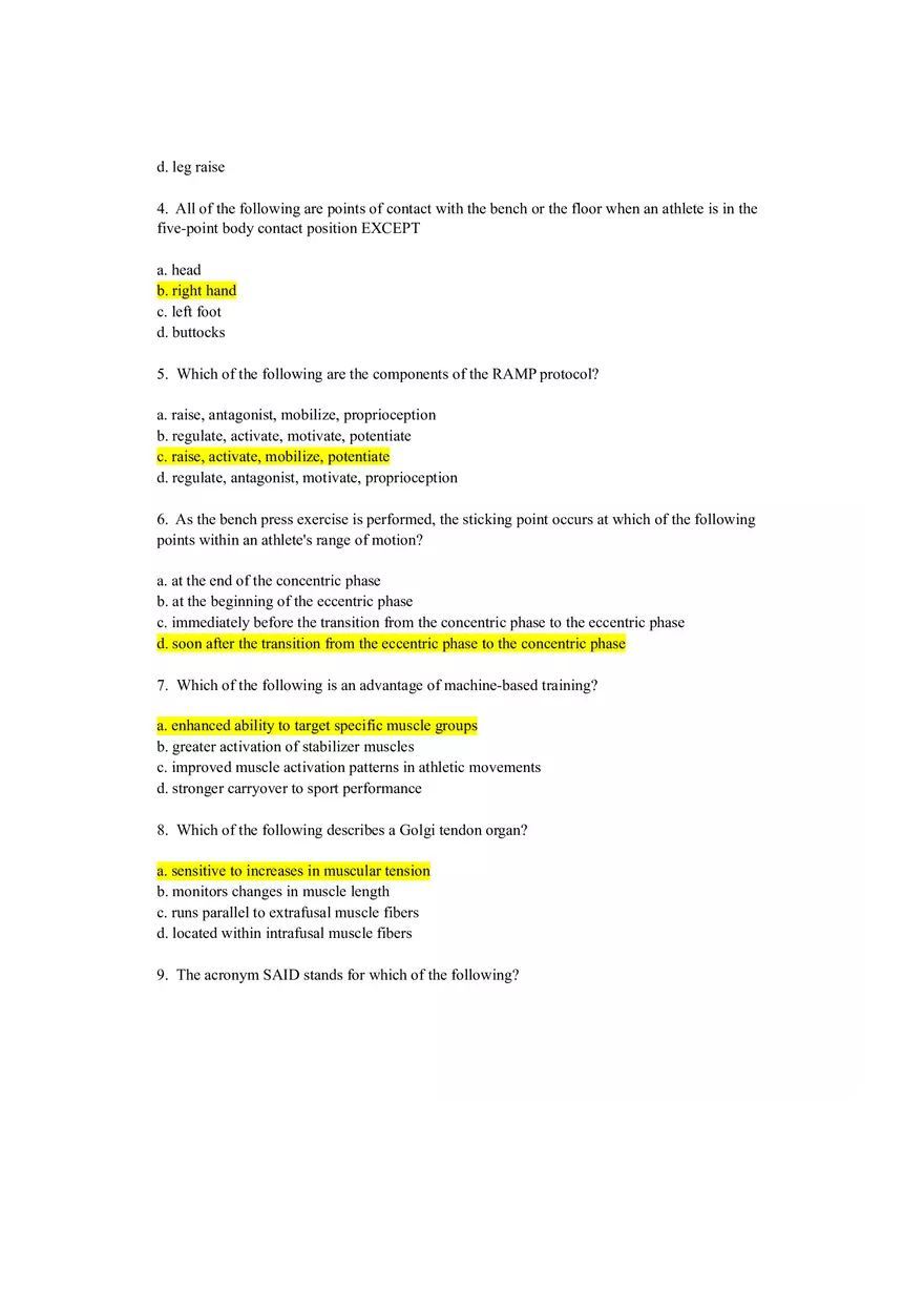 Principles of Strength Training and Conditioning Exam #3 - Page 5