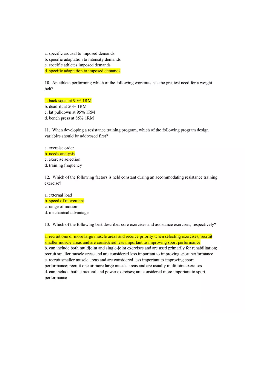Principles of Strength Training and Conditioning Exam #3 - Page 6