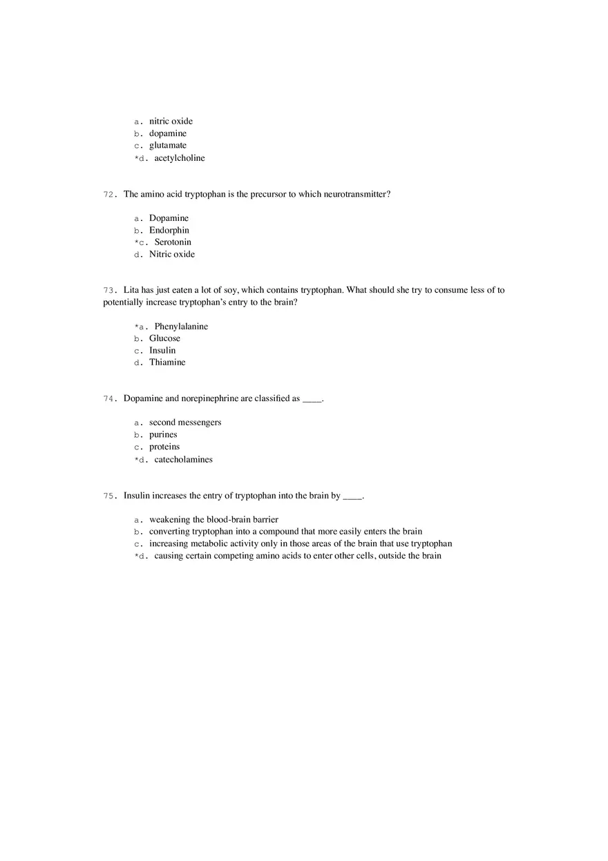 Neural Communication and Synaptic Transmission Quiz Part 2 - Page 2