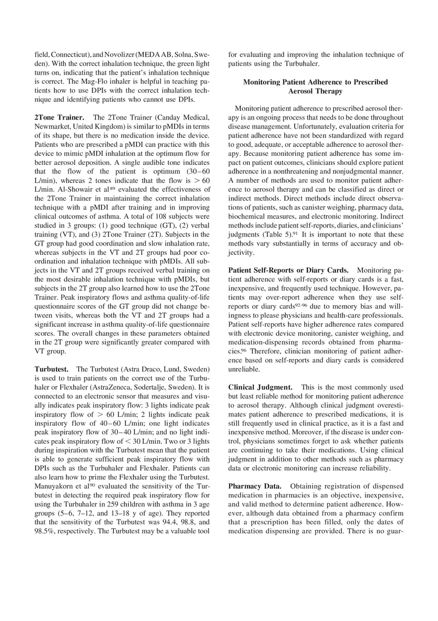 Patient Education and Adherence to Aerosol Therapy - Page 13
