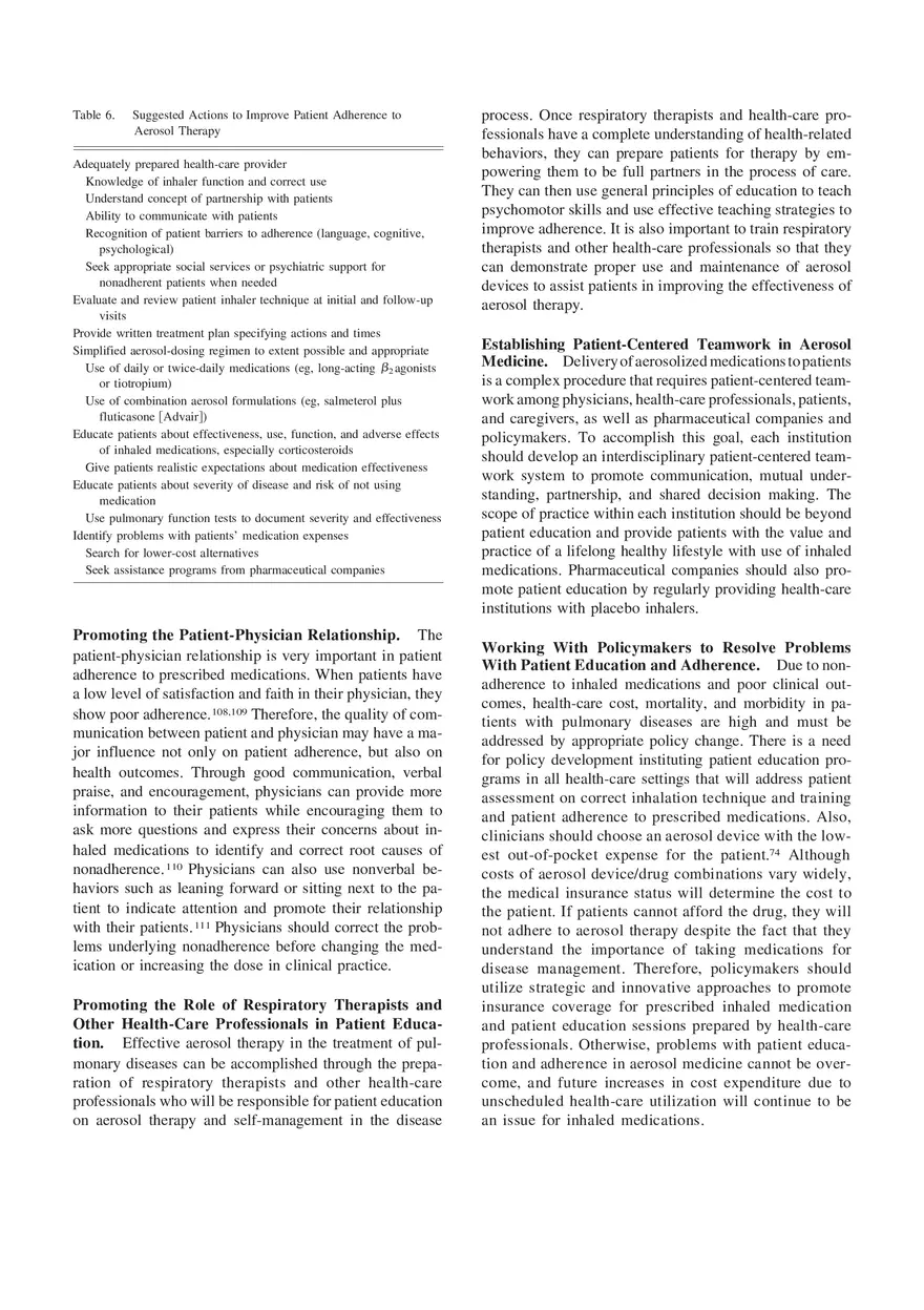 Patient Education and Adherence to Aerosol Therapy - Page 3