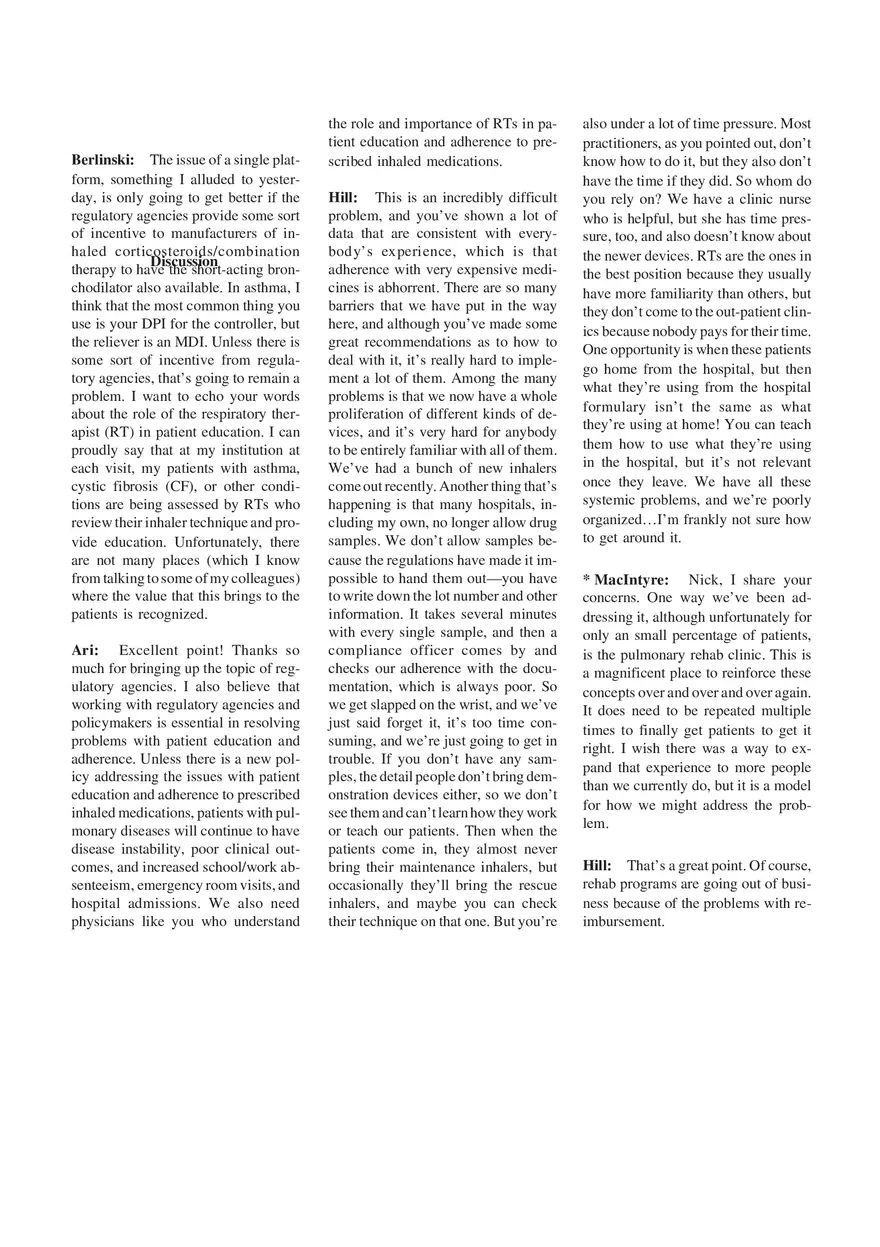 Patient Education and Adherence to Aerosol Therapy - Page 5
