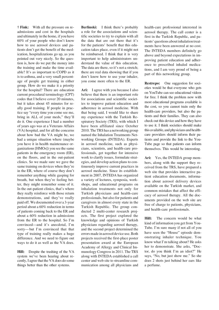 Patient Education and Adherence to Aerosol Therapy - Page 6