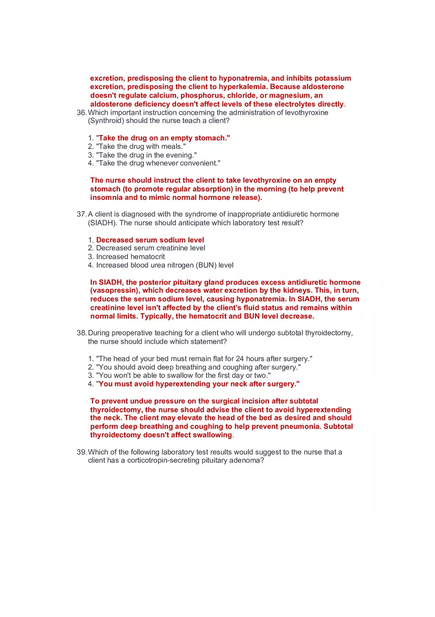 Community Health Nursing Test 3 Answer Key 2 - Page 6