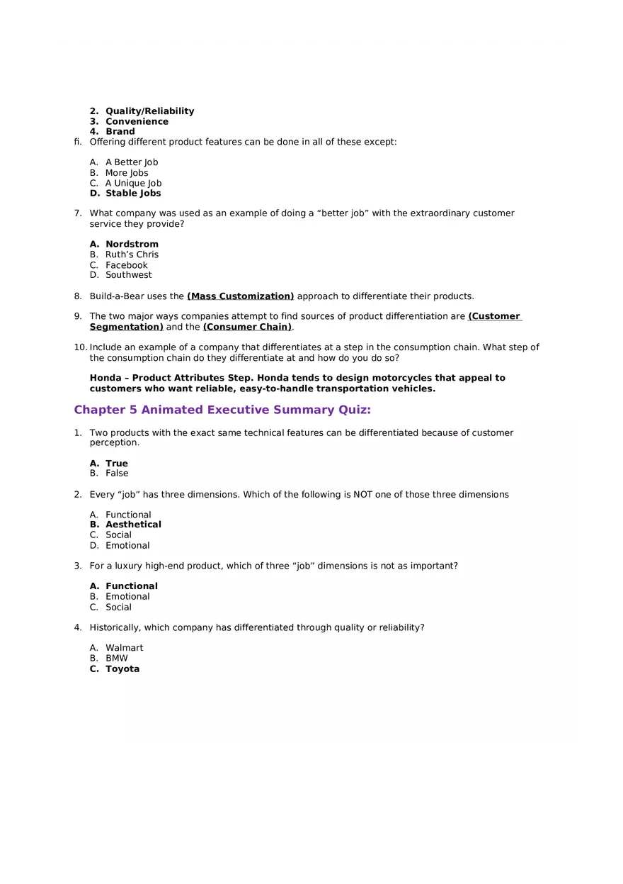 Differentiation Advantage Answer Key 1 - Page 7