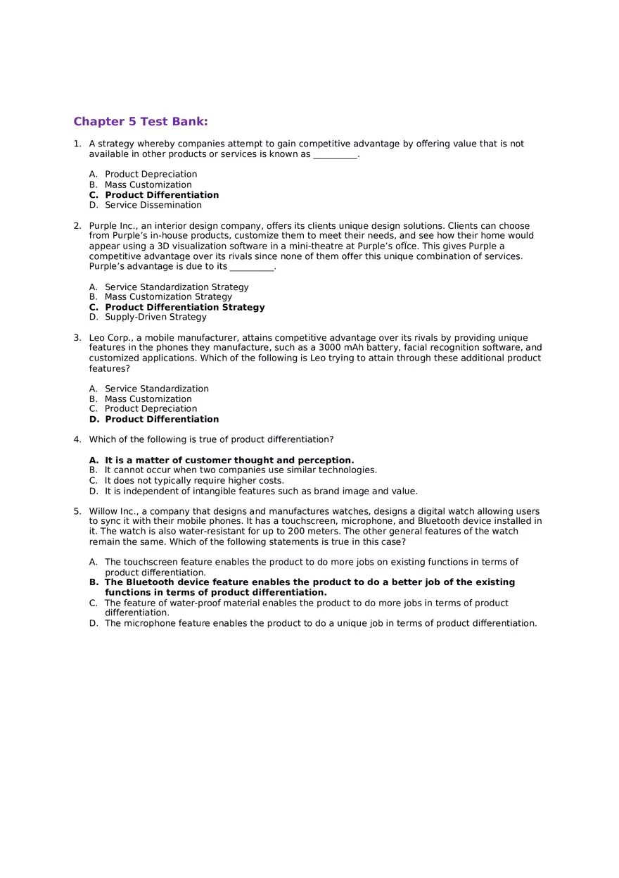Differentiation Advantage Answer Key 1 - Page 9