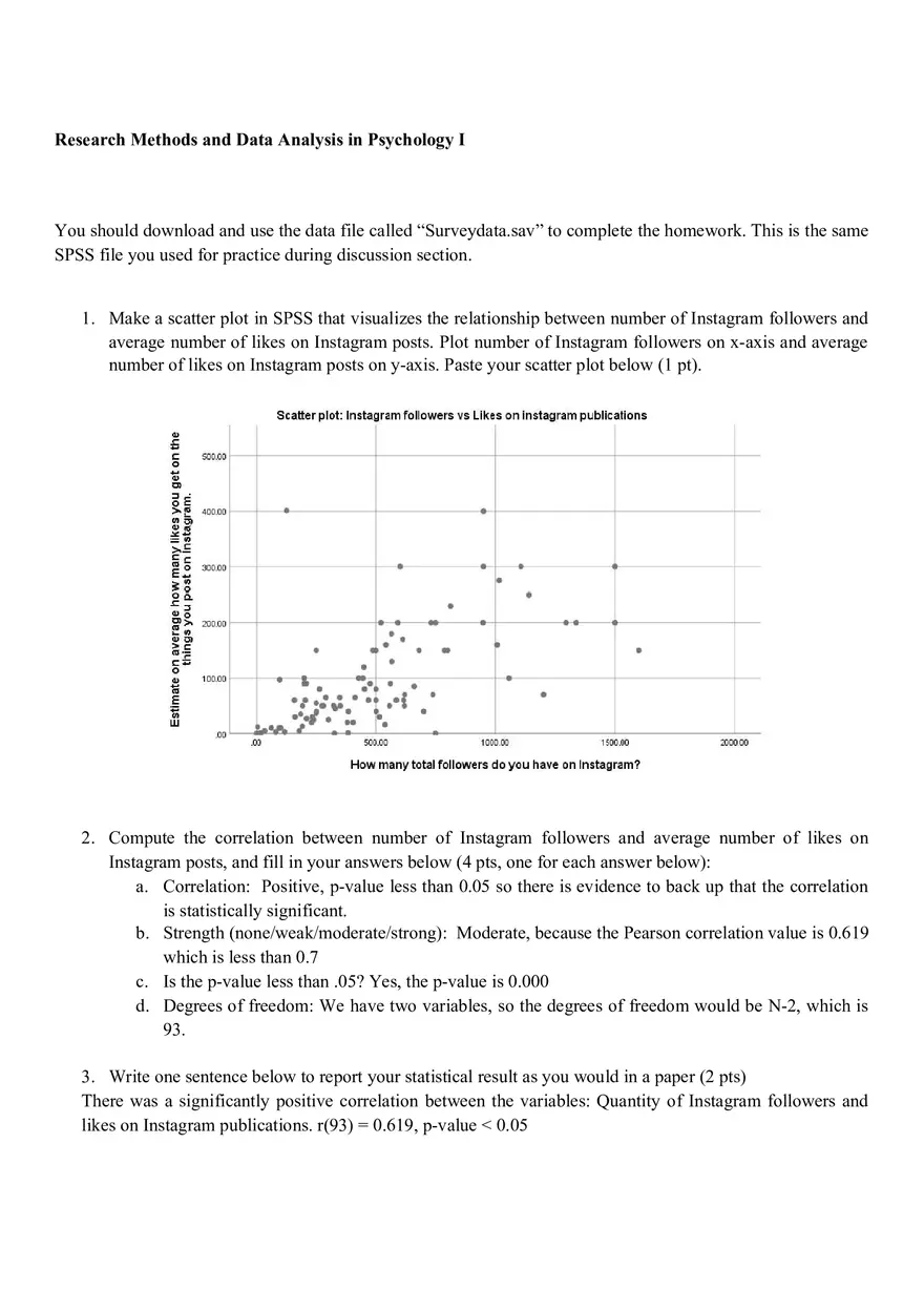 Research Methods and Data Analysis in Psychology Homework 5 - Page 1
