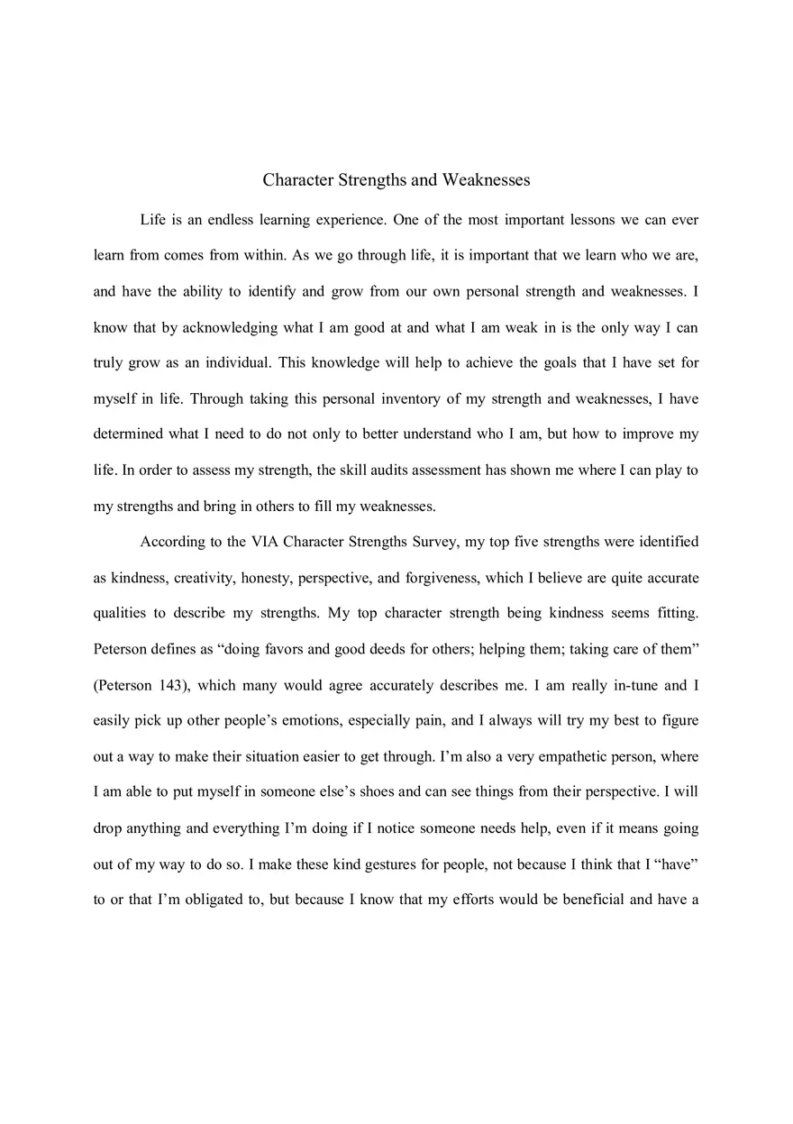 Chatacter Strengths - Page 1