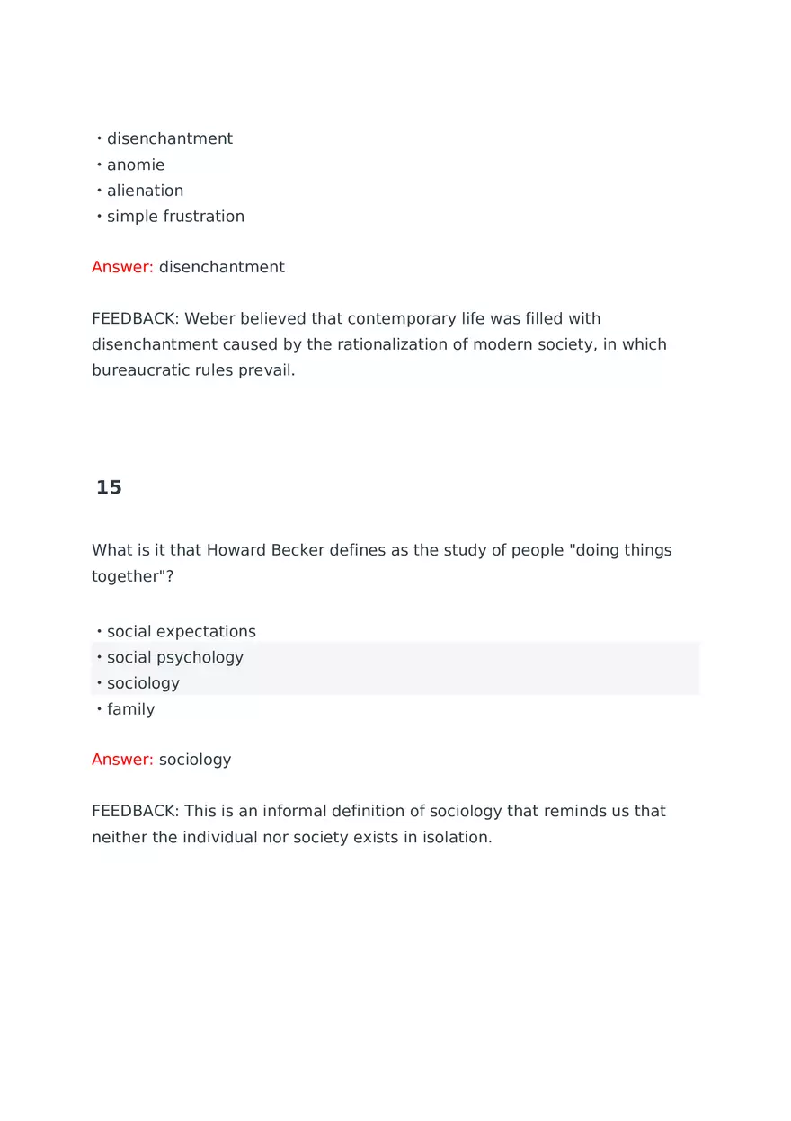 Émile Durkheim and Mechanical Solidarity Quiz - Page 3