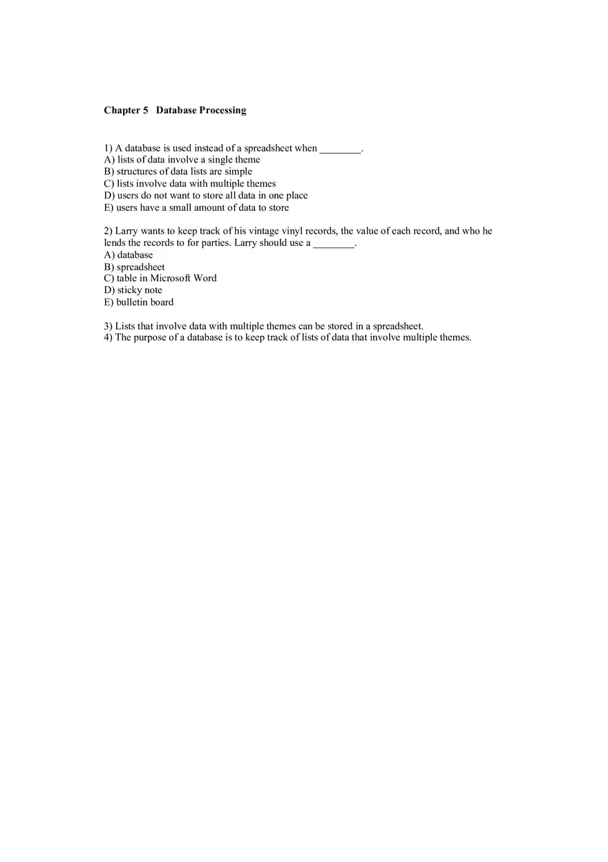 Database Processing Assignment Part 1 - Page 1