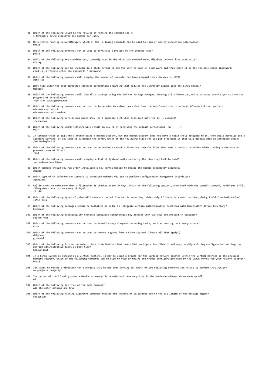 352 Answers About Linux+ - Page 8