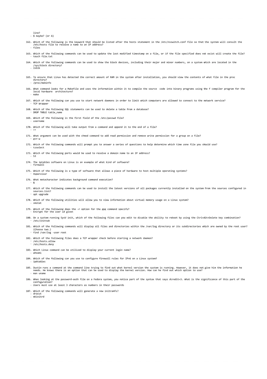 352 Answers About Linux+ - Page 11