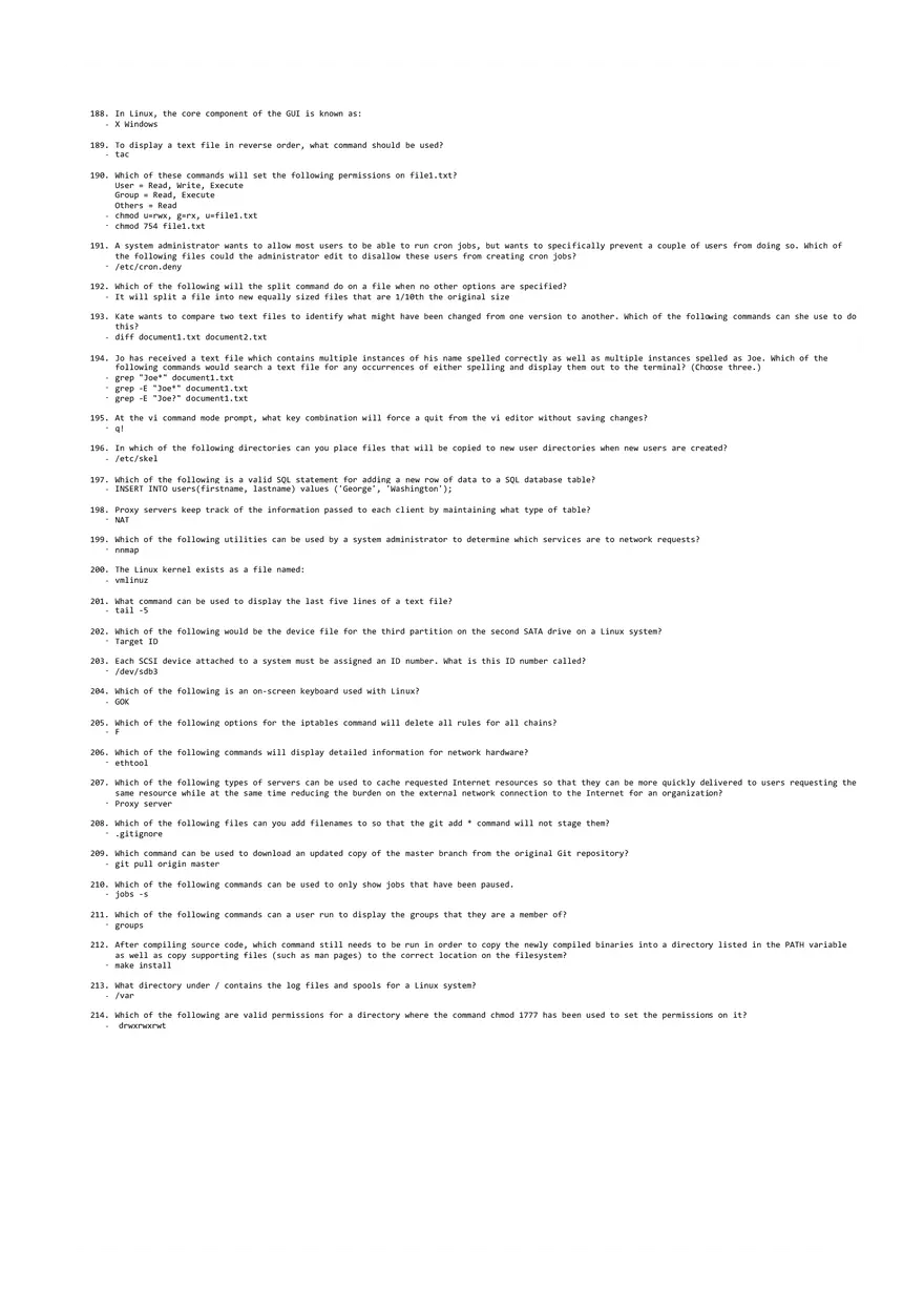 352 Answers About Linux+ - Page 12