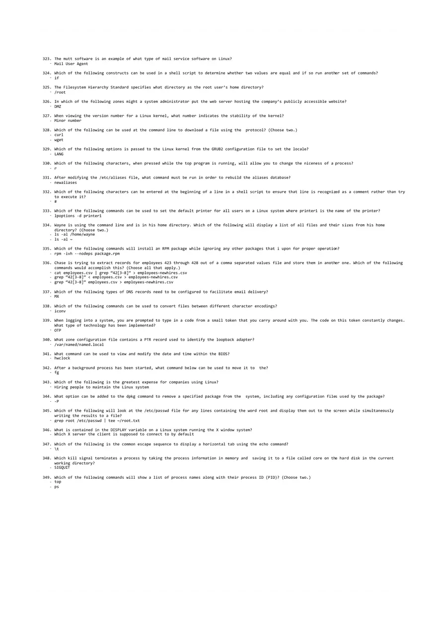 352 Answers About Linux+ - Page 5