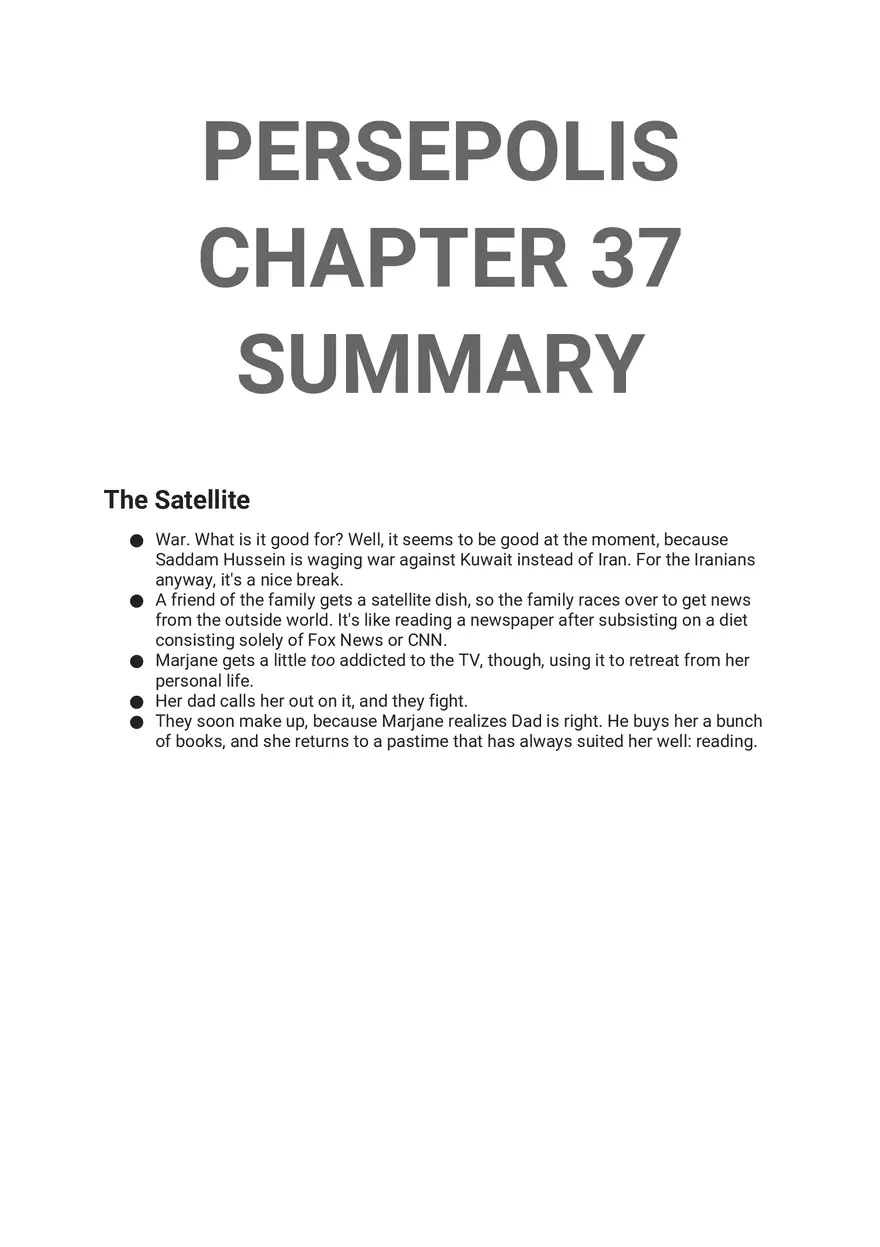 Persepolis Summary Part 4 - Page 4