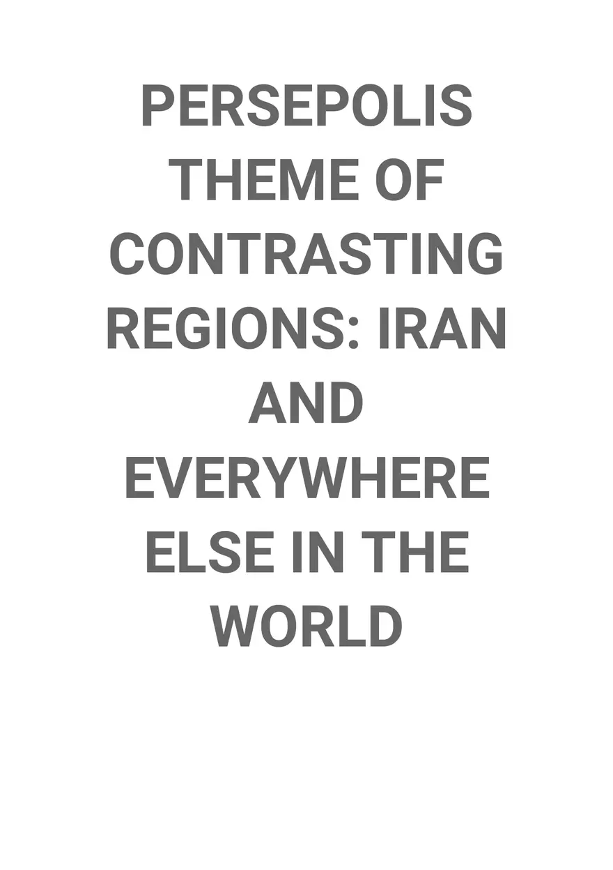 Persepolis Summary Part 4 - Page 6