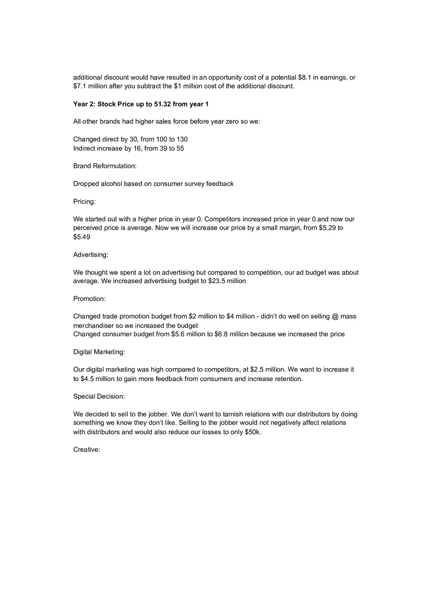 Pharma Sim - Decision Summary Rationale - Page 2