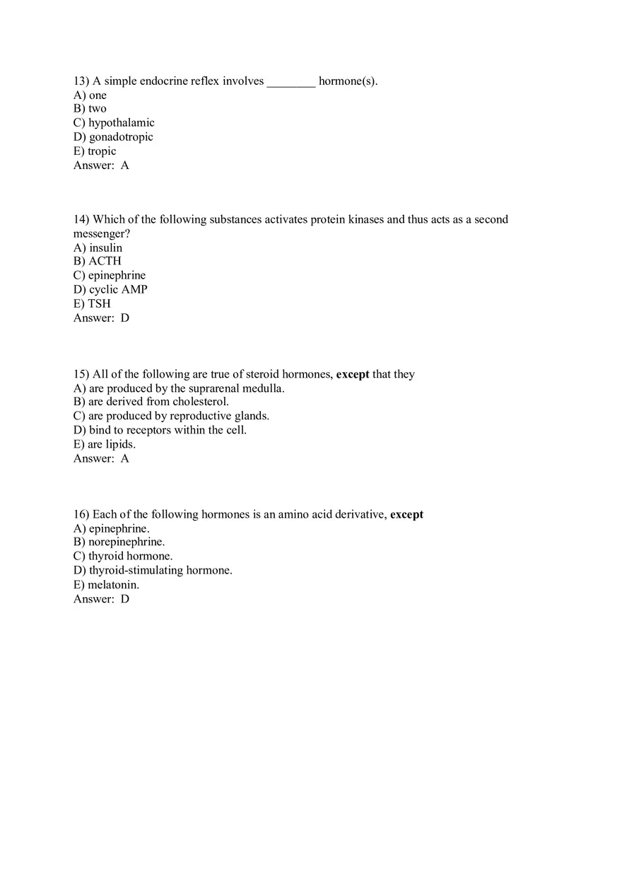 The Endocrine System Answer Key Part 1 - Page 4