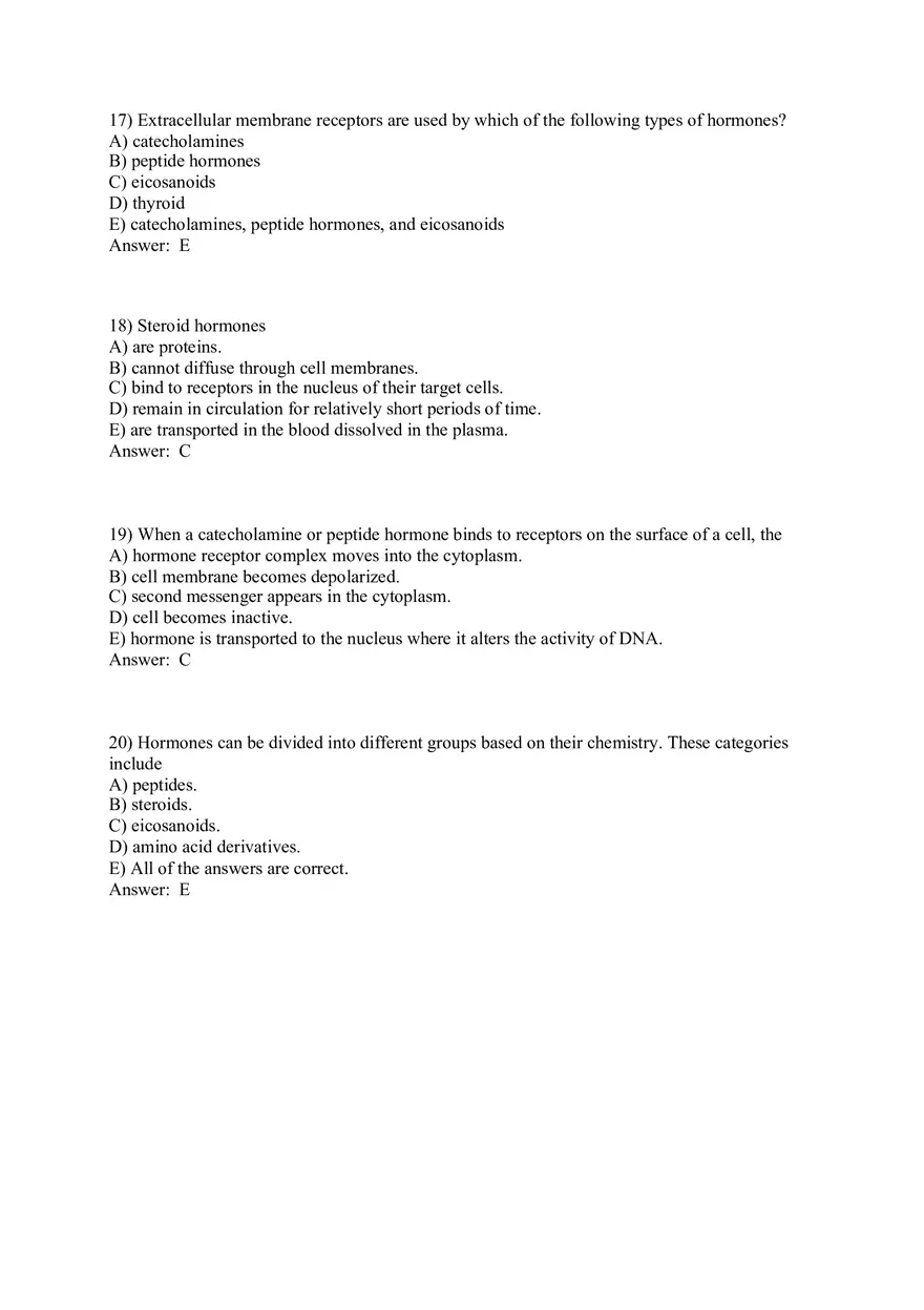 The Endocrine System Answer Key Part 1 - Page 5