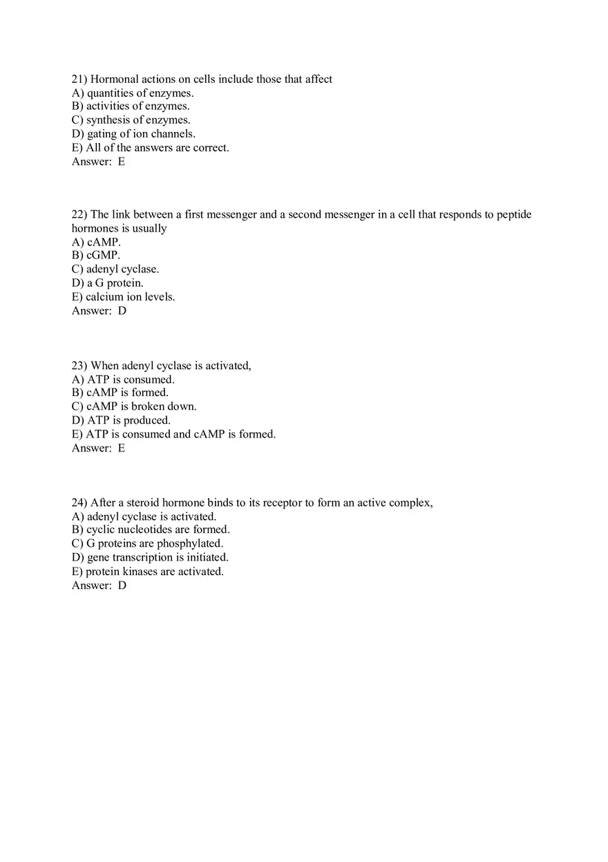 The Endocrine System Answer Key Part 1 - Page 6