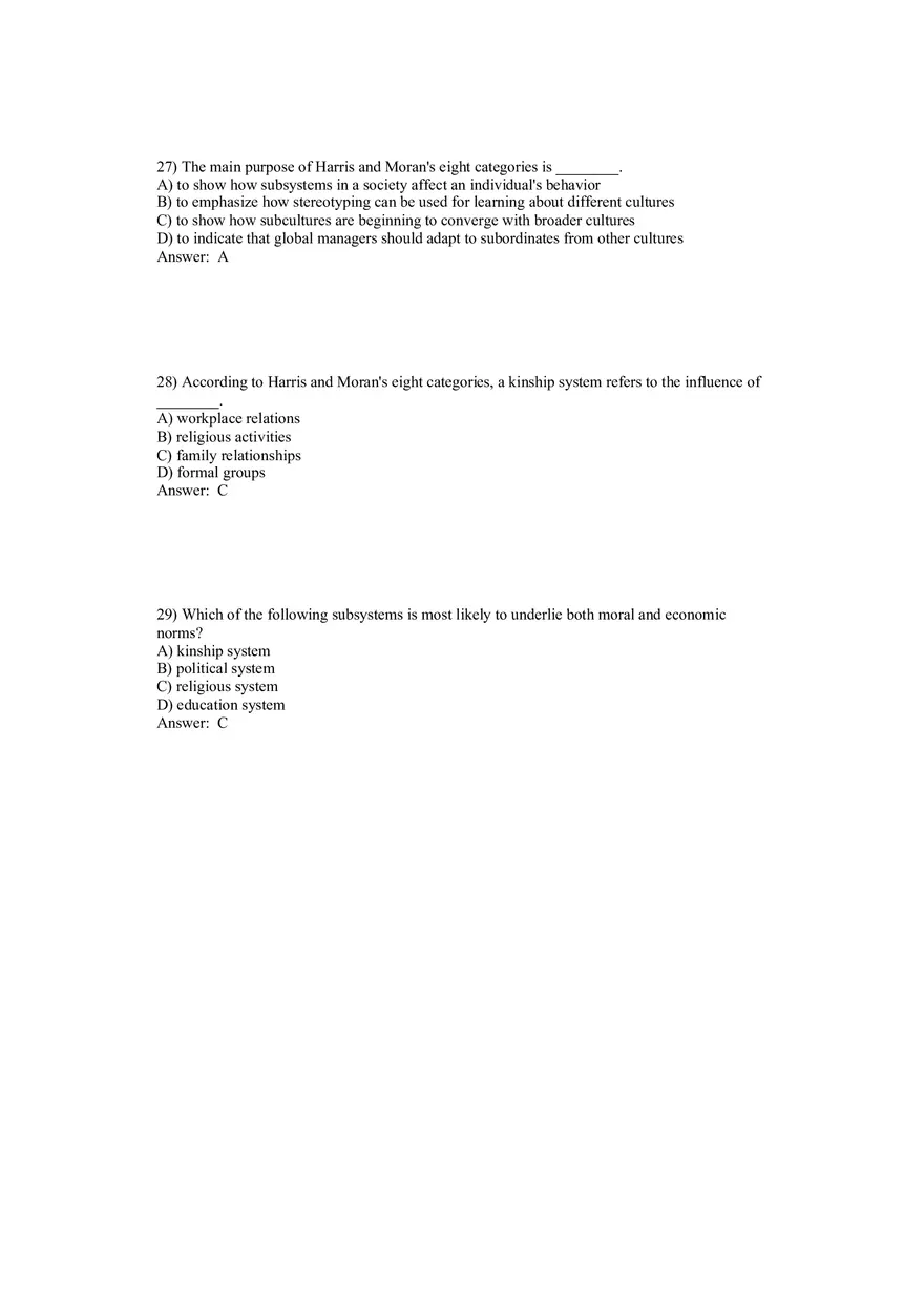 Understanding the Role of Culture Answer Key Part 1 - Page 9