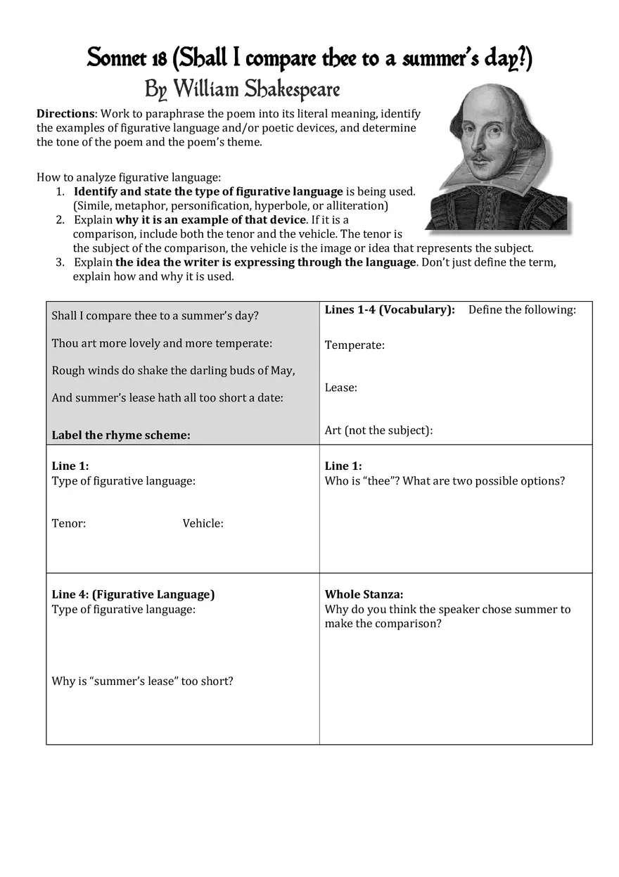 Sonnet 18 by Shakespeare - Page 2