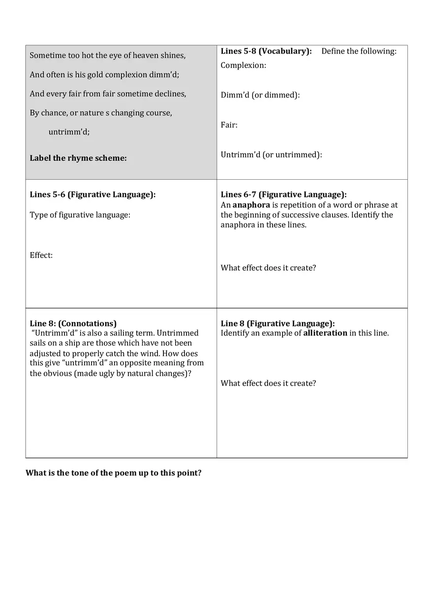 Sonnet 18 by Shakespeare - Page 3