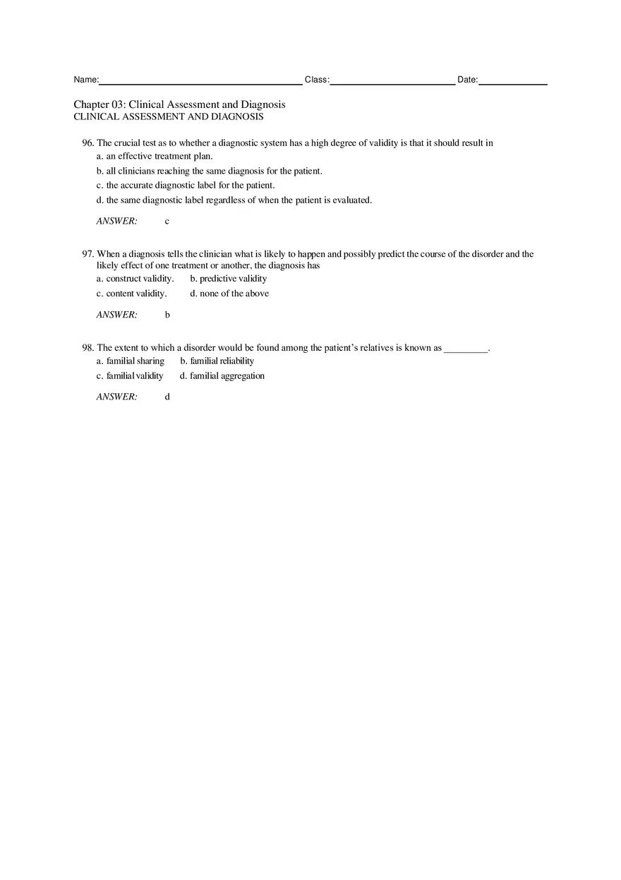 Chapter 3 Clinical Assessment and Diagnosis Part 3 - Page 8