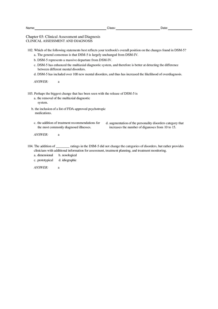 Chapter 3 Clinical Assessment and Diagnosis Part 3 - Page 10