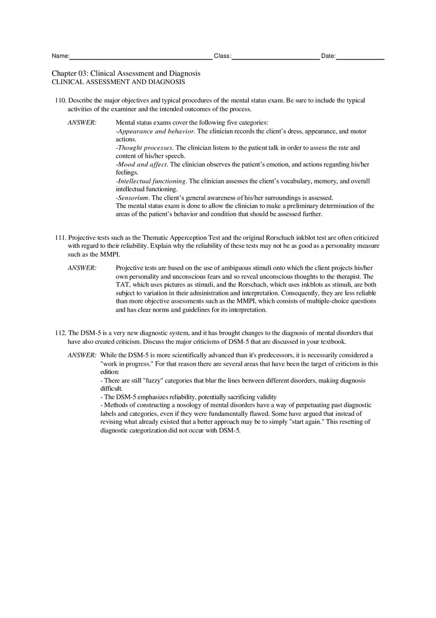 Chapter 3 Clinical Assessment and Diagnosis Part 3 - Page 3