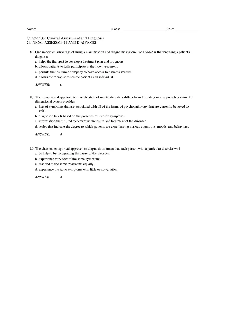 Chapter 3 Clinical Assessment and Diagnosis Part 3 - Page 5