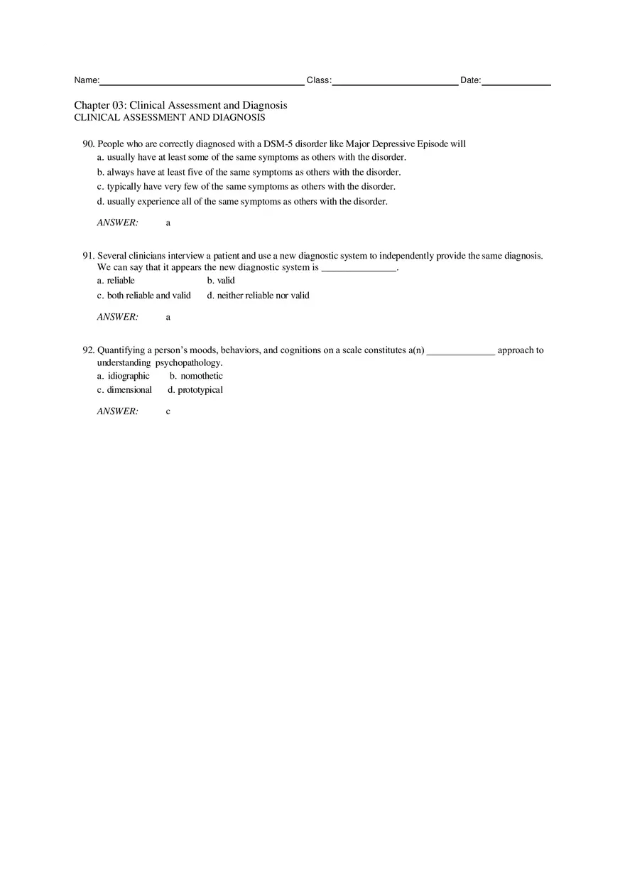 Chapter 3 Clinical Assessment and Diagnosis Part 3 - Page 6