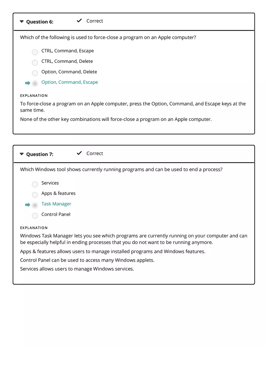 Computer Literacy 10 Quiz Results - Page 4