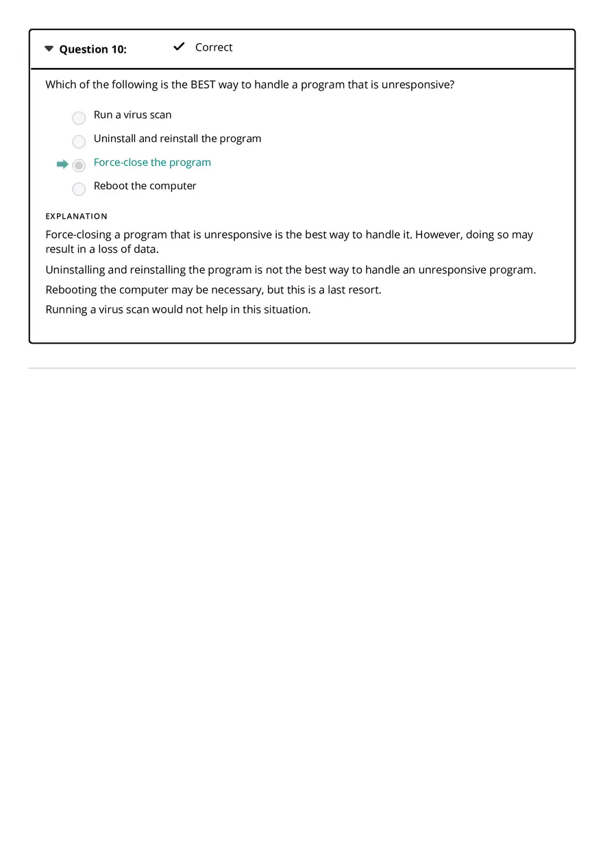 Computer Literacy 10 Quiz Results - Page 6