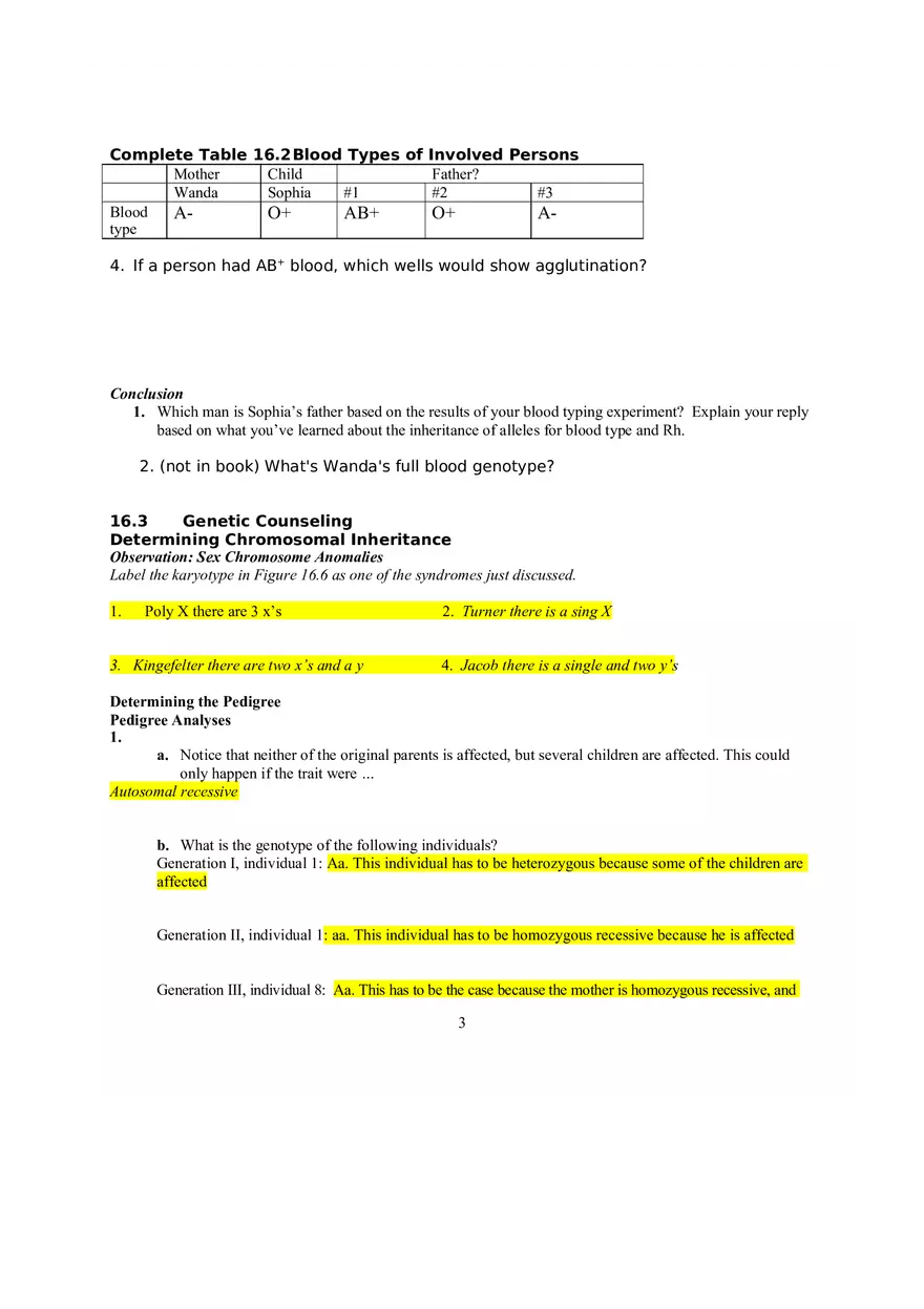 Lab On X-Linked Genetics - Page 3