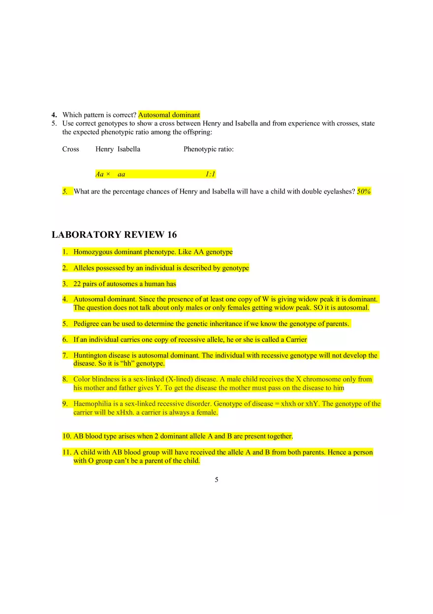 Lab On X-Linked Genetics - Page 5