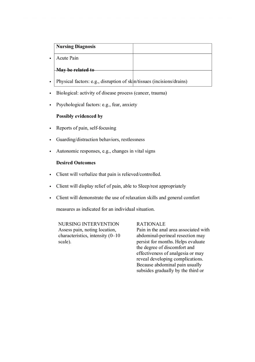 Care Plan On Ileostomy and Colostomy - Page 10