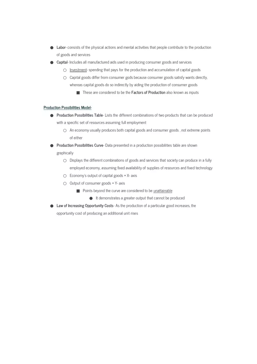 Microeconomics Final Exam Review Sheet Part 1 - Page 3