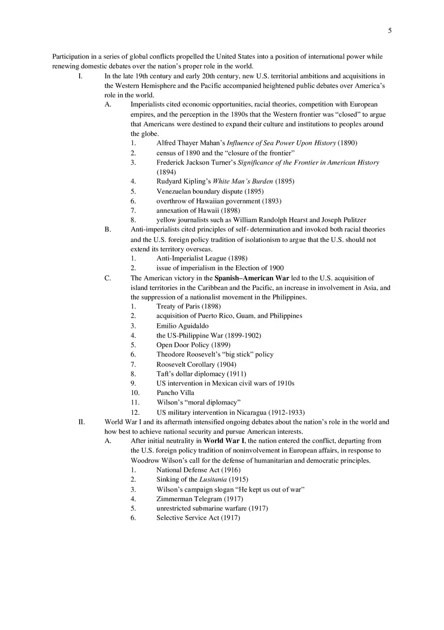 Apush (27-35) (1890-1945) (Frameworks) - Page 5