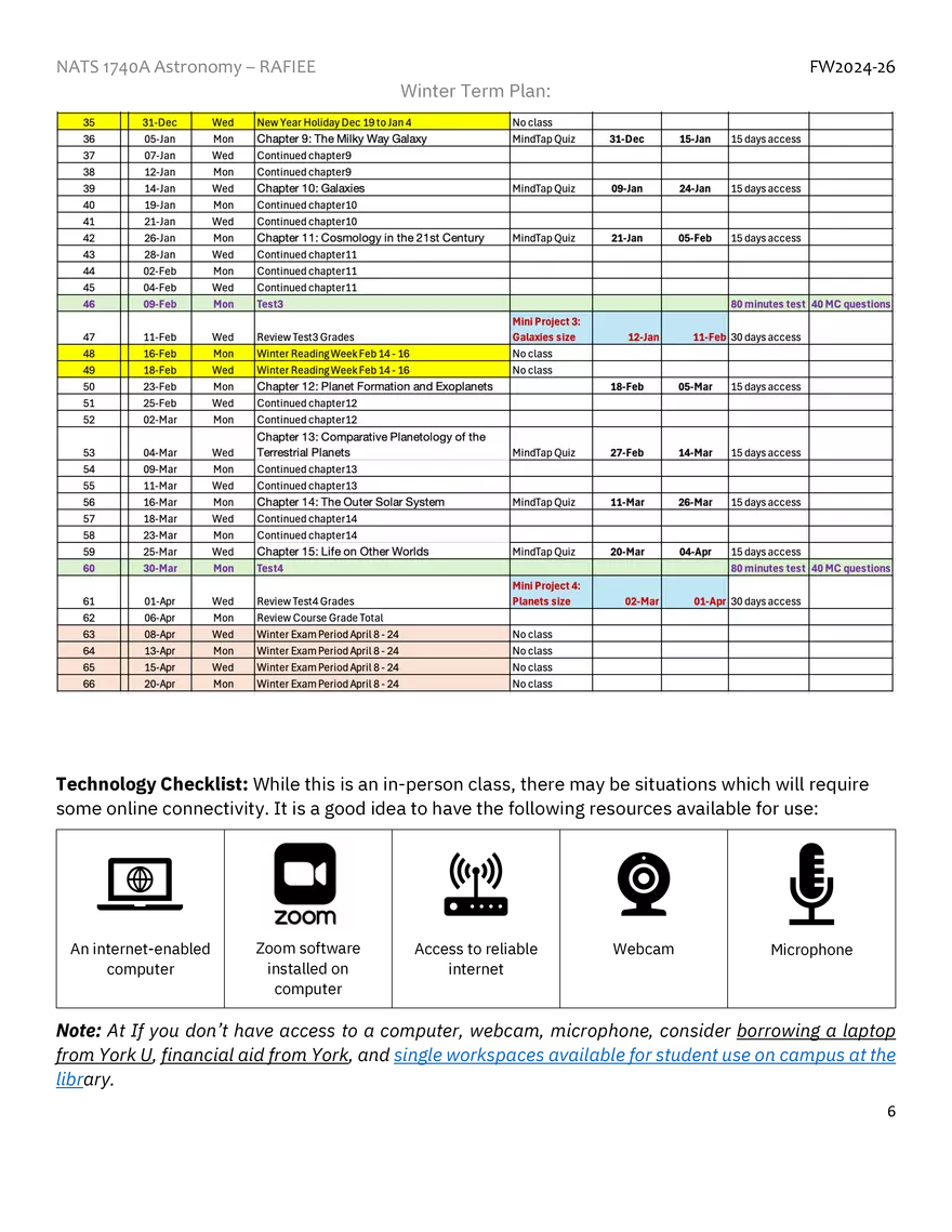 NATS 1740 Astronomy Syllabus - Page 11